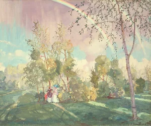 Paysage avec un arc-en-ciel, 1919